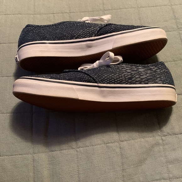 Vans Authentic Navy Blue Snake Skin Women’s Sneakers - Picture 9 of 12